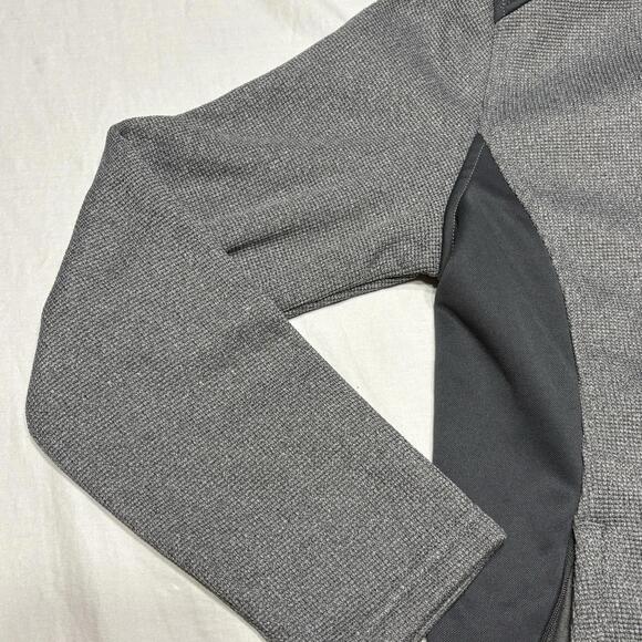 Spyder Women's Large Waffle Knit Fleece Lined Jacket Gray Pink Full Zip Hooded - Picture 8 of 14